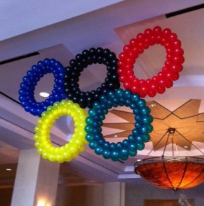 Balloon Olympic rings